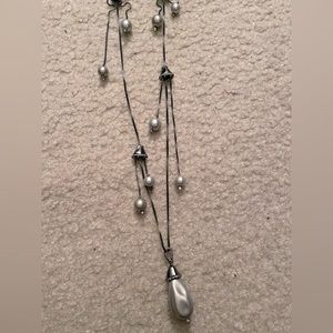 NWT Alexis Bittar Drop Station Pearl Necklace